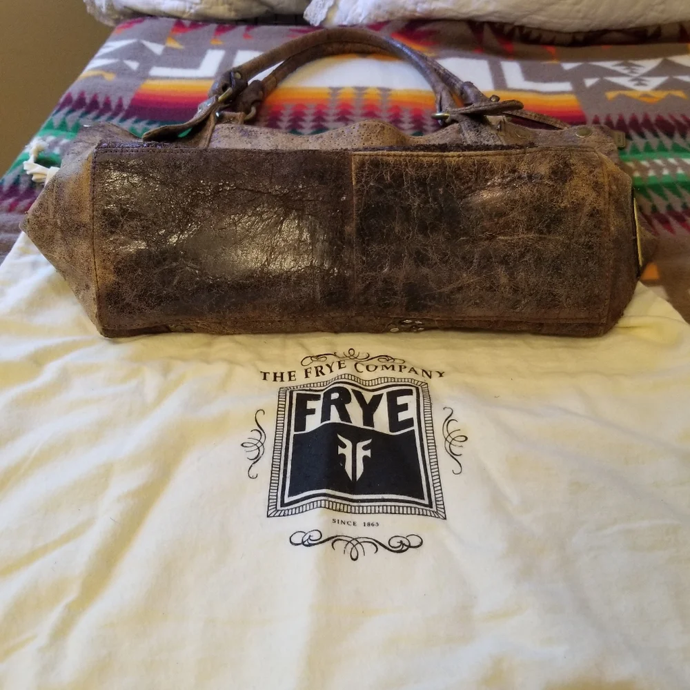 Frye Deborah Studded Star Distressed Handbag - Picture 5 of 16